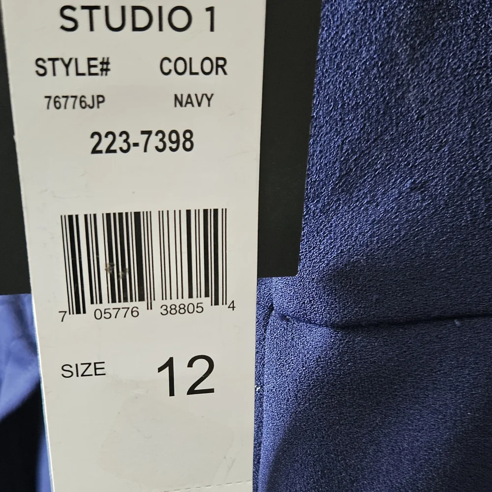 Studio I Elegant Blue Midi Dress - Picture 3 of 5